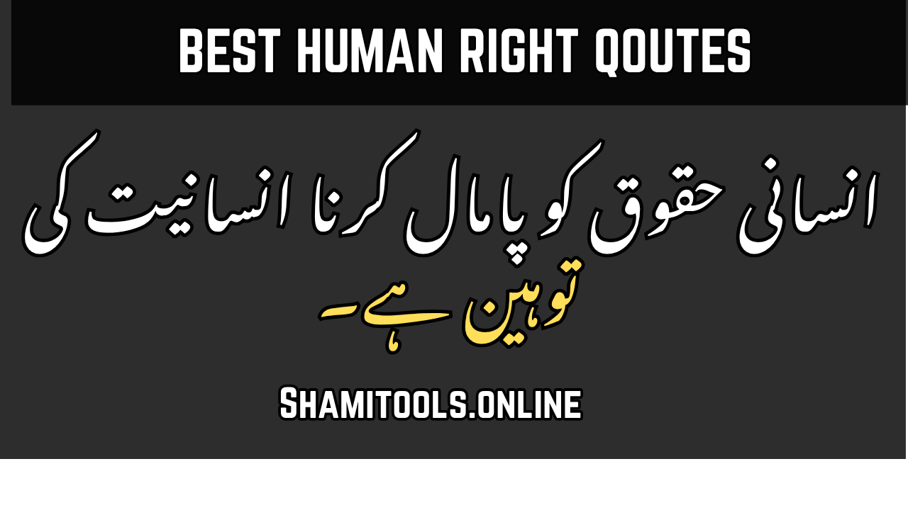 Best Human Right Quotes