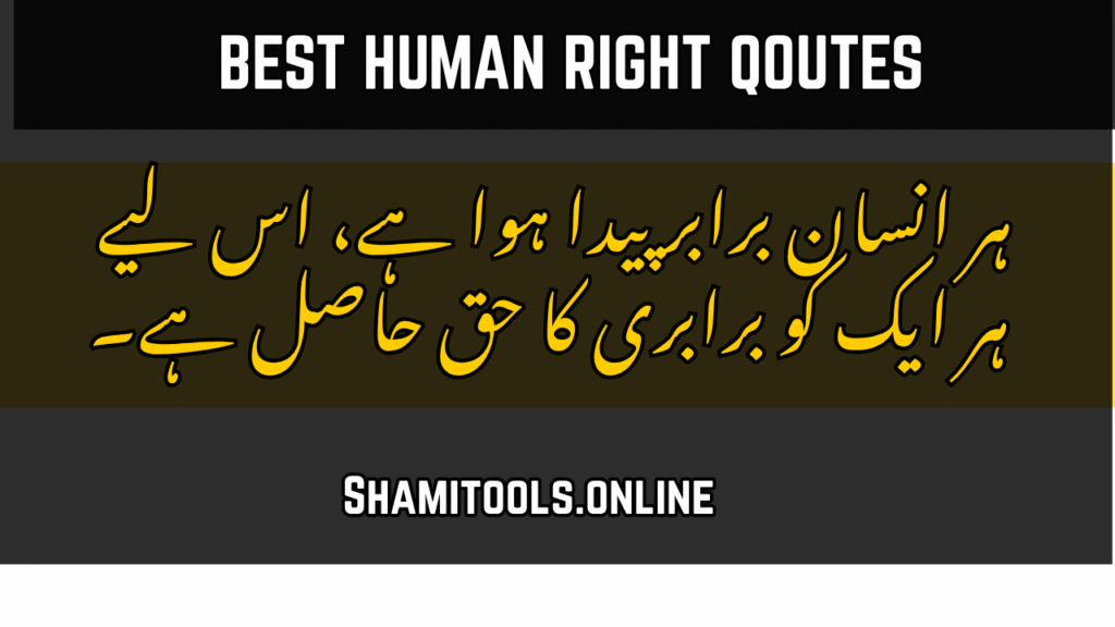 Best Human Right Qoutes